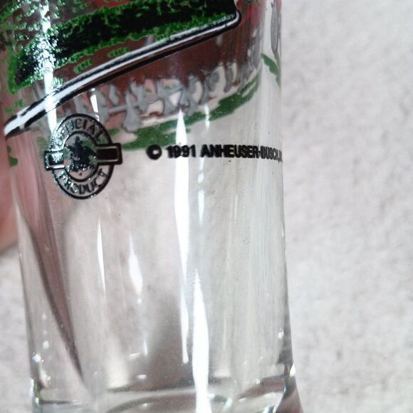 Budweiser Clydesdales Beer Glass Libbey Pilsner 12 oz Horses Vintage 1991 - Picture 7 of 11